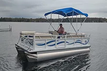 EP-14 Electric Pontoon Boat on the lake