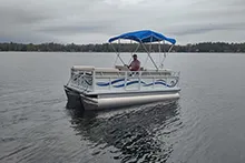 EP-14 Electric Pontoon Boat on the lake