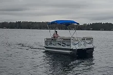 EP-14 Electric Pontoon Boat on the lake